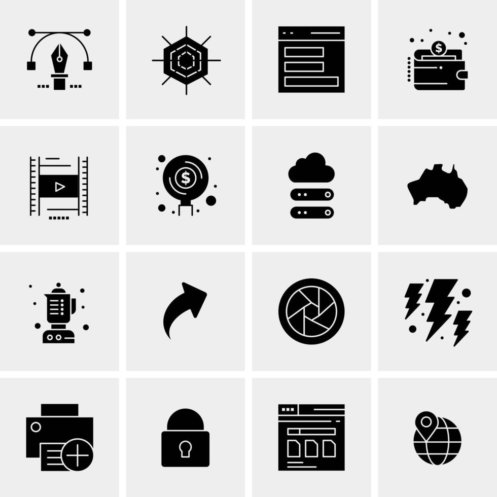 16 Universal Business Icons Vector Creative Icon Illustration to use in web and Mobile Related project