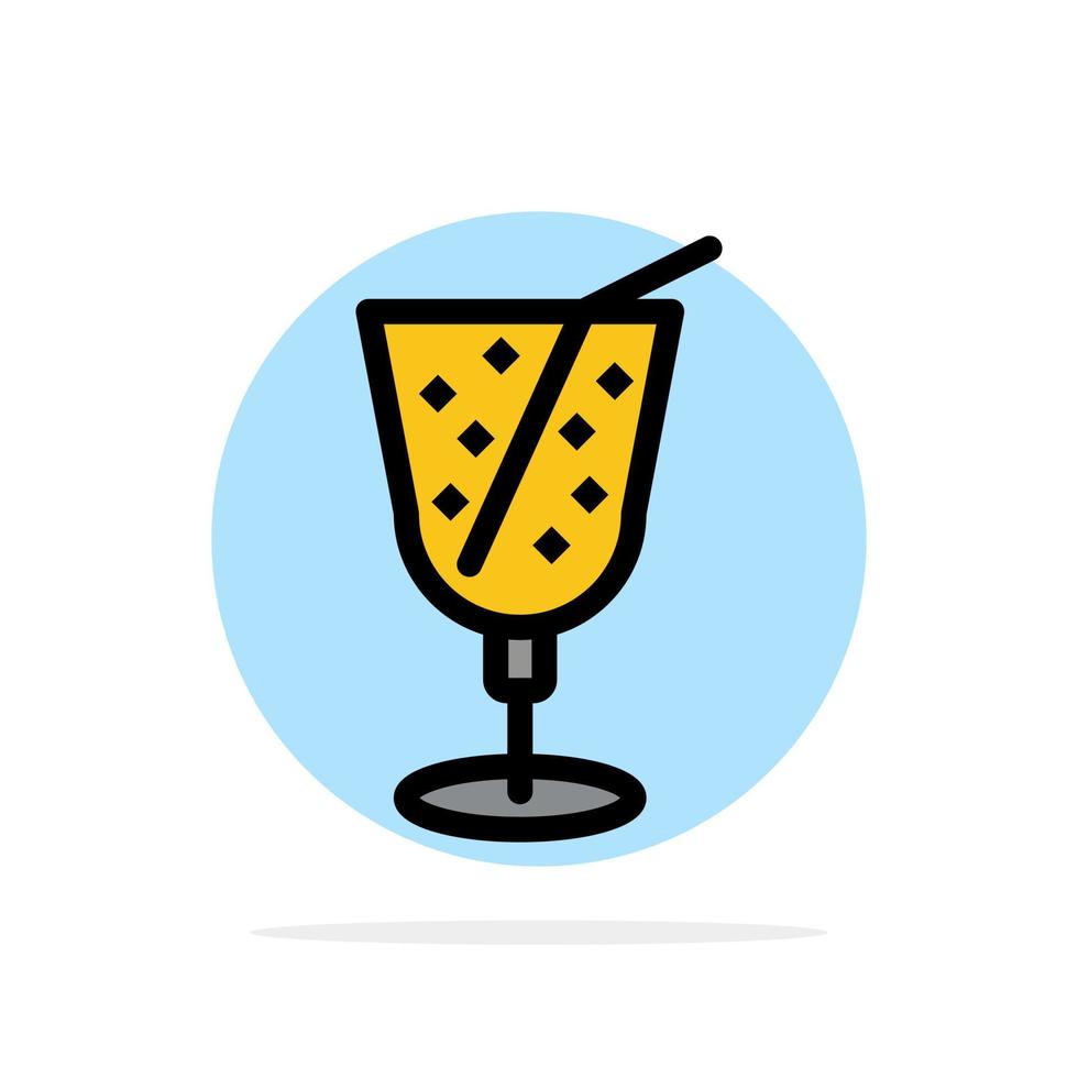 Beach Drink Juice Abstract Circle Background Flat color Icon vector