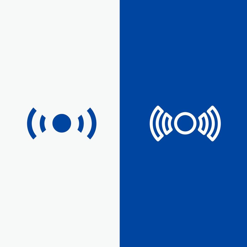 Basic Essential Signal Ui Ux Line and Glyph Solid icon Blue banner Line and Glyph Solid icon Blue banner vector