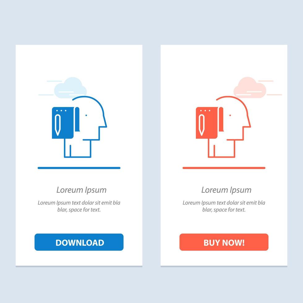 Begin Start From Scratch List Note Start  Blue and Red Download and Buy Now web Widget Card Template vector