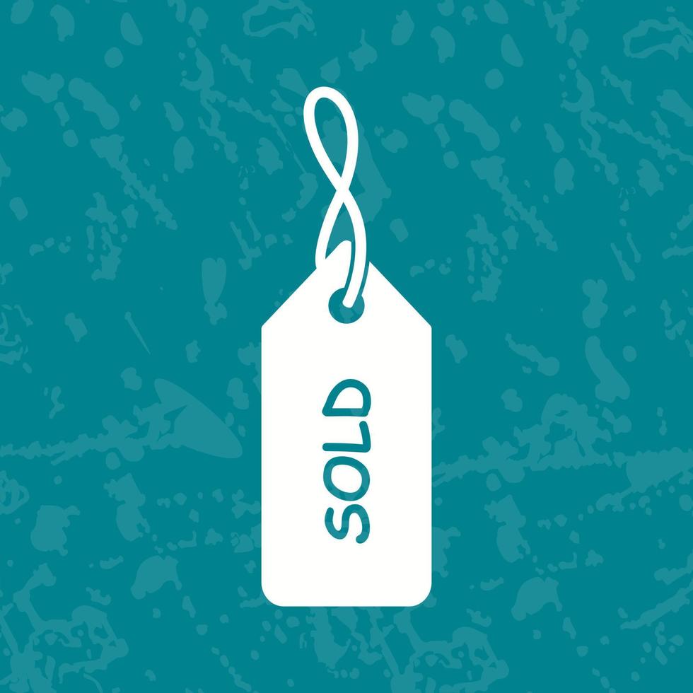 Unique Sold Tag Vector Icon