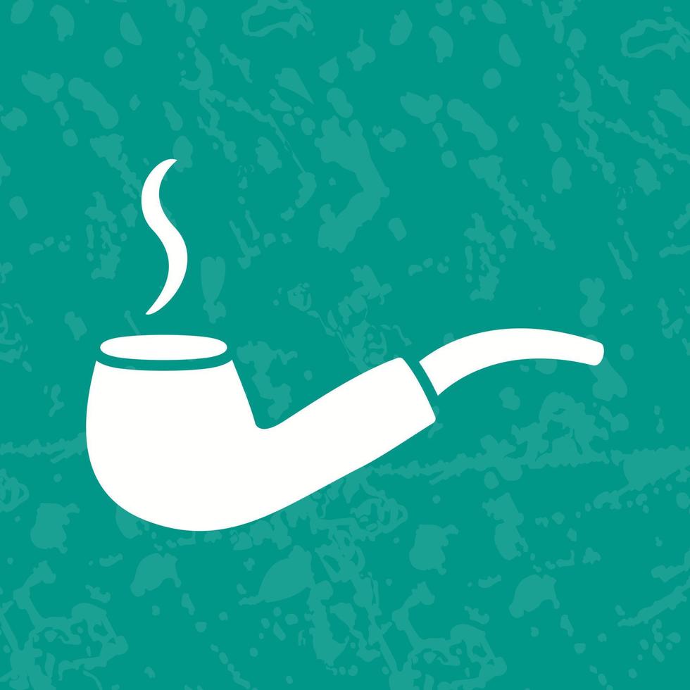Unique Lit Smoking Pipe Vector Icon