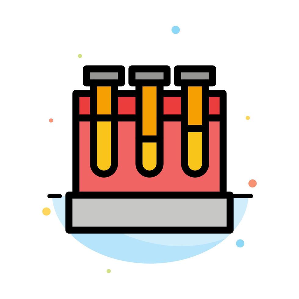 Lab Tubs Test Education Abstract Flat Color Icon Template vector