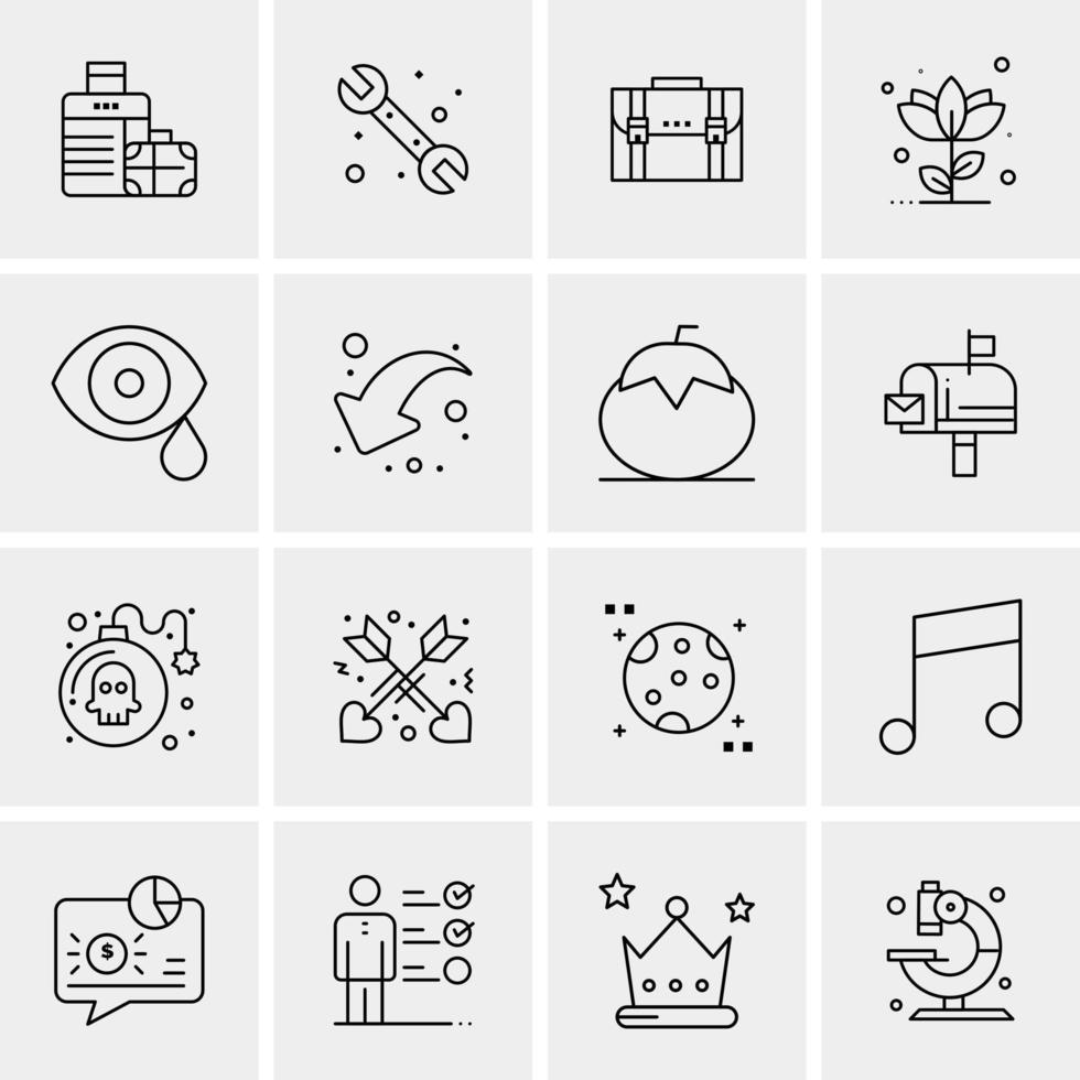 16 Universal Business Icons Vector Creative Icon Illustration to use in web and Mobile Related project