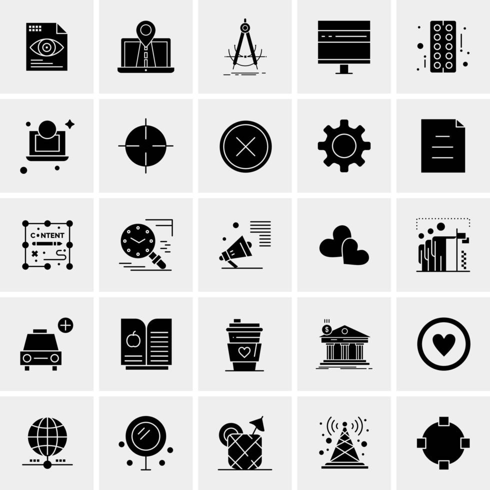 25 Universal Business Icons Vector Creative Icon Illustration to use in web and Mobile Related project