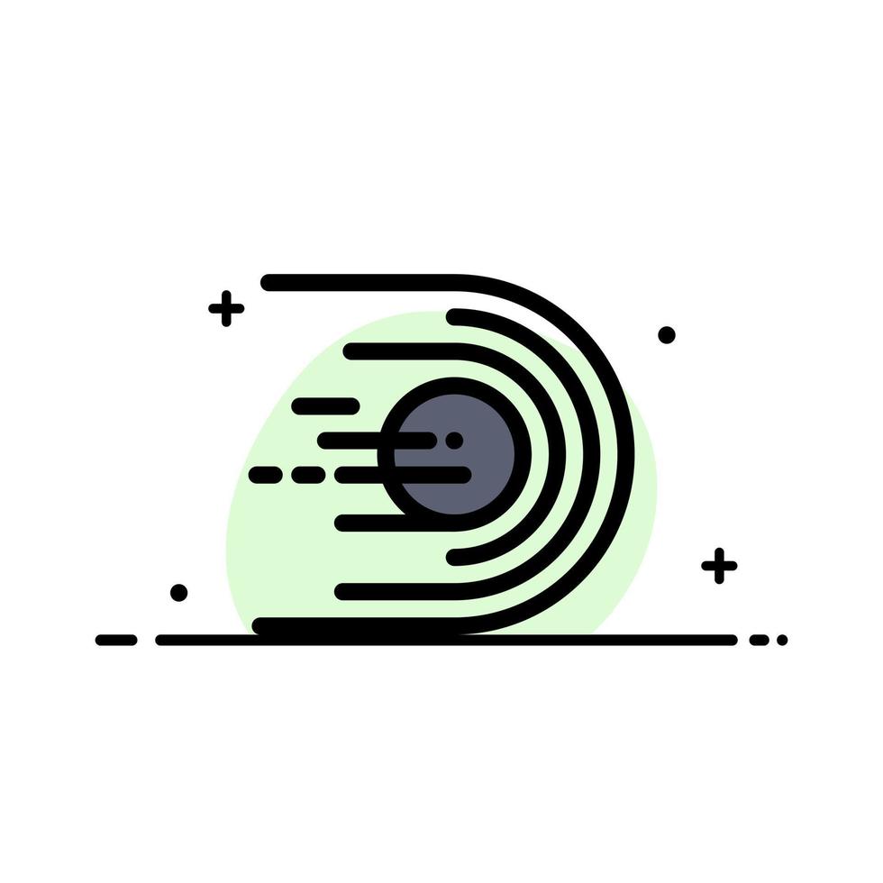 Asteroid Comet Flight Light Space  Business Flat Line Filled Icon Vector Banner Template