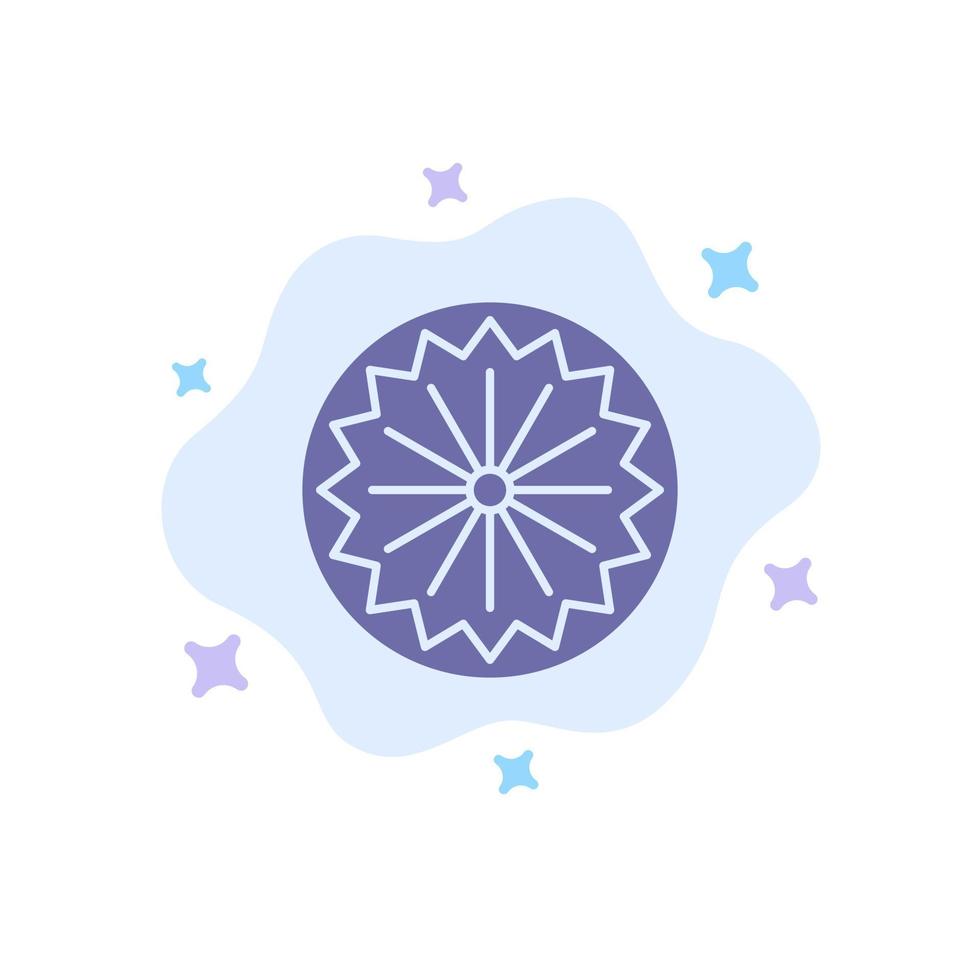 Indian Flag Sign Day Blue Icon on Abstract Cloud Background vector