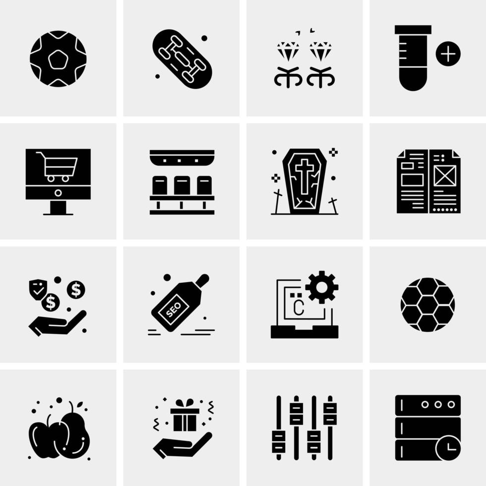 16 Universal Business Icons Vector Creative Icon Illustration to use in web and Mobile Related project