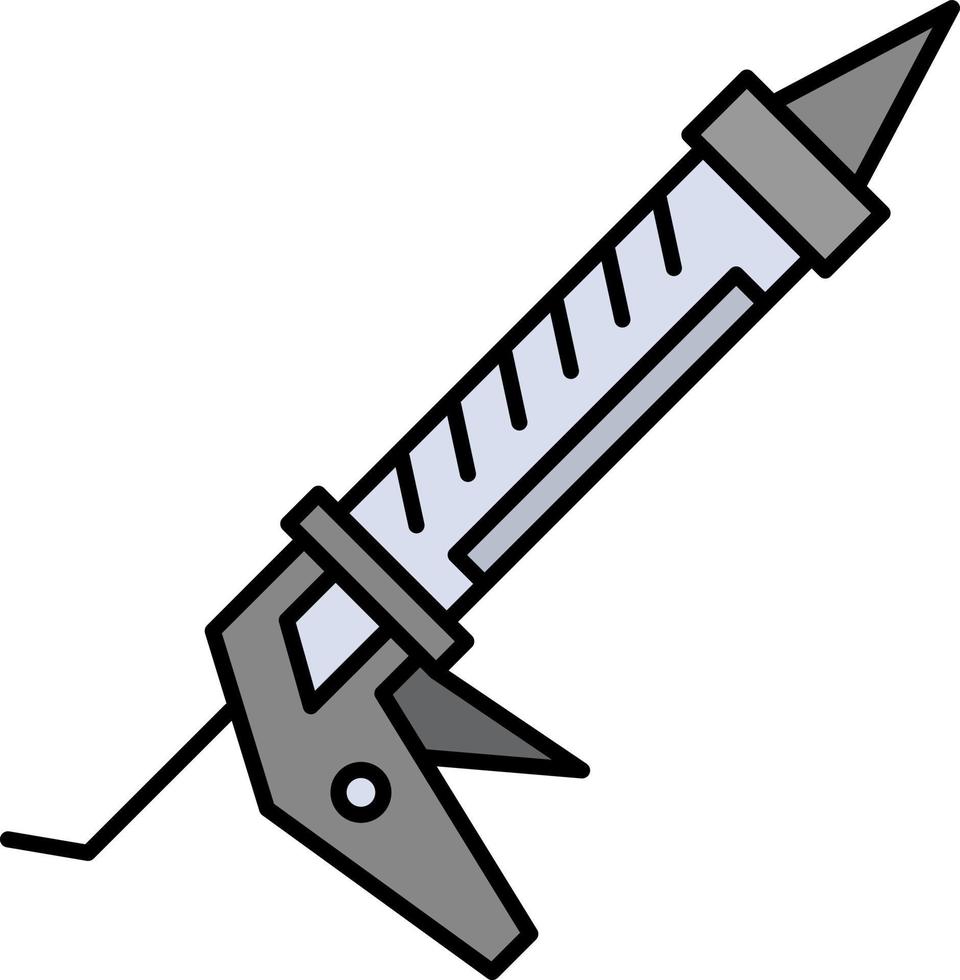 Sealant Gun Repair Construction Utensils  Flat Color Icon Vector icon banner Template