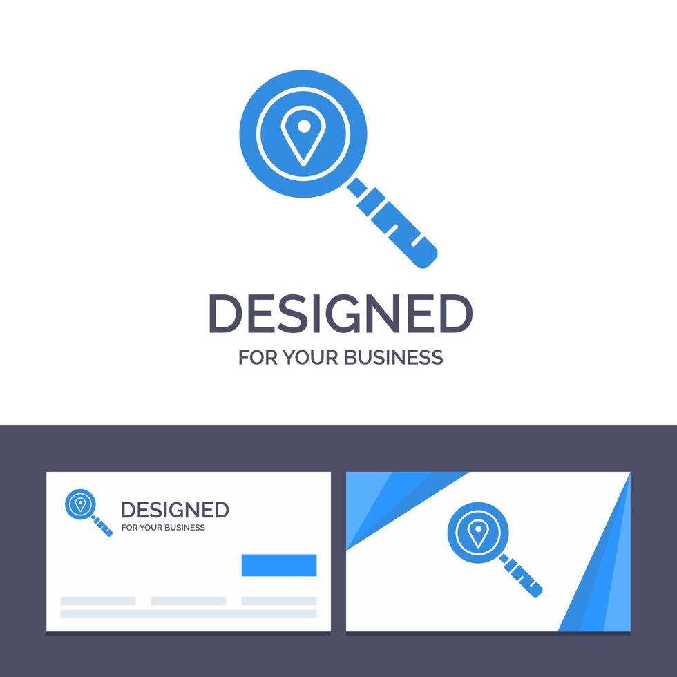 Creative Business Card and Logo template Map Location Search Navigation Vector Illustration