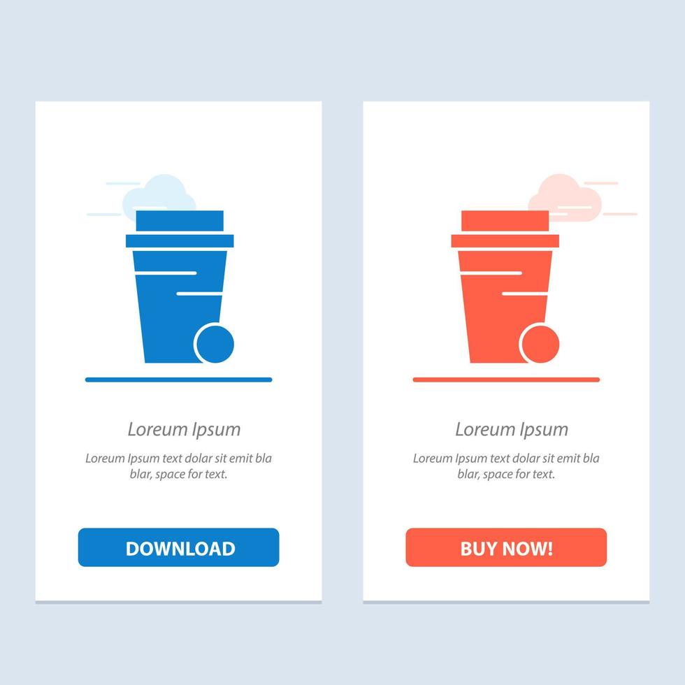 Glass Soup Cleaning  Blue and Red Download and Buy Now web Widget Card Template vector