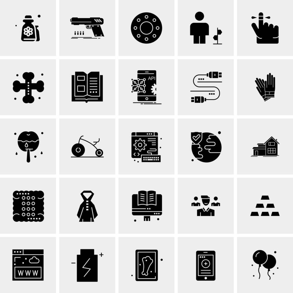 25 iconos de negocios universales vector ilustración de icono creativo para usar en proyectos relacionados con la web y dispositivos móviles