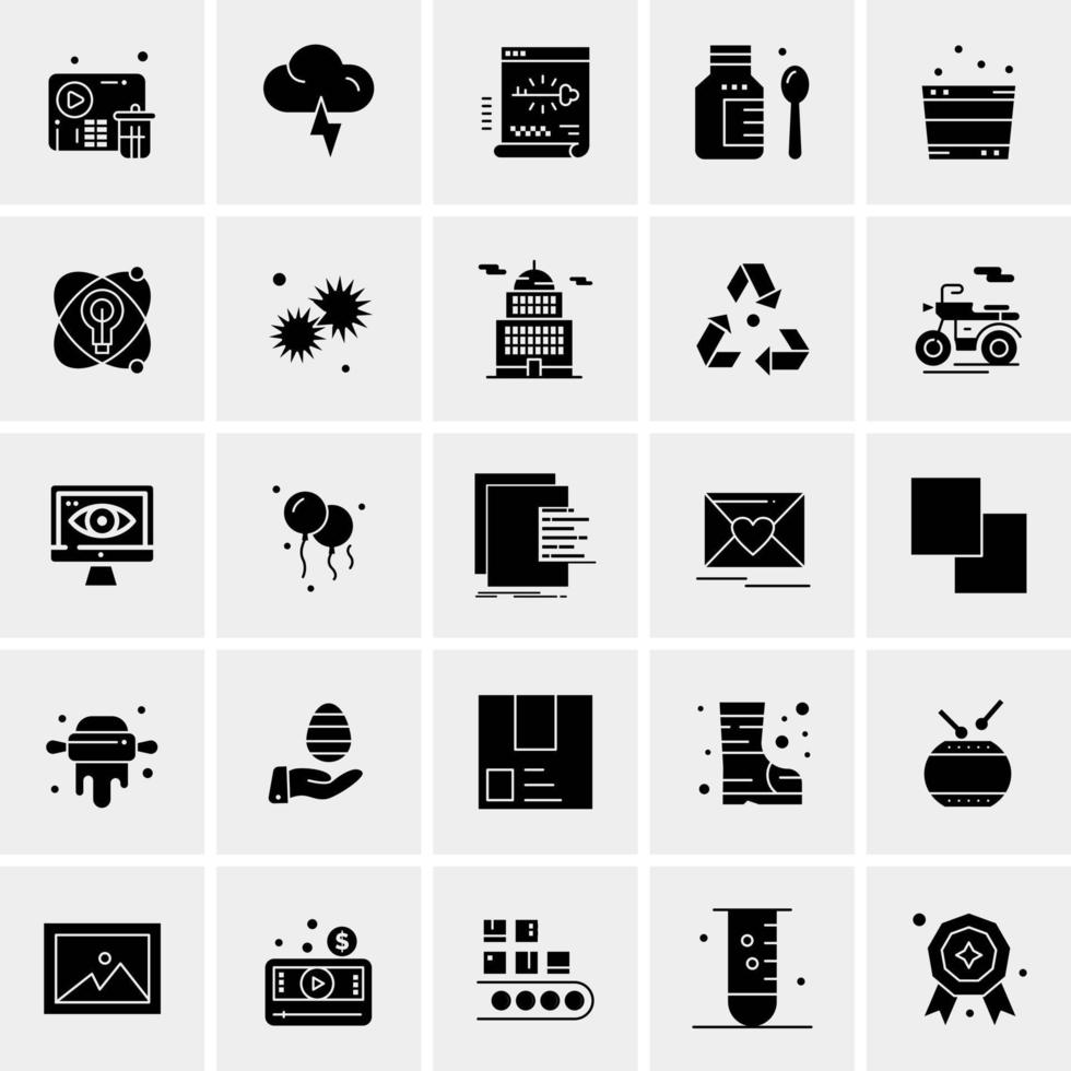 25 iconos de negocios universales vector ilustración de icono creativo para usar en proyectos relacionados con la web y dispositivos móviles