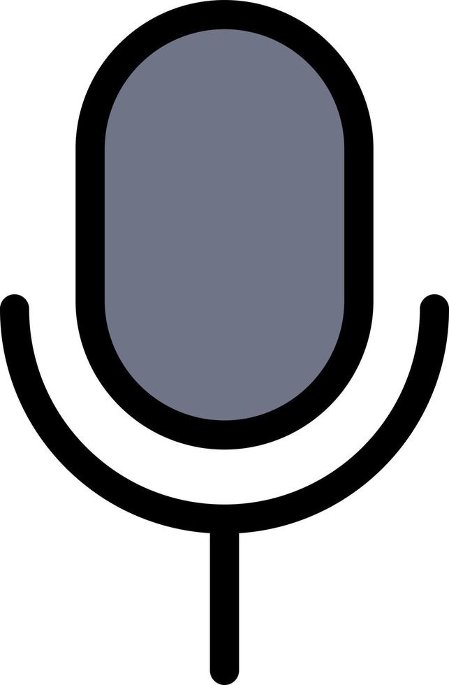 Mic Microphone Basic Ui  Flat Color Icon Vector icon banner Template