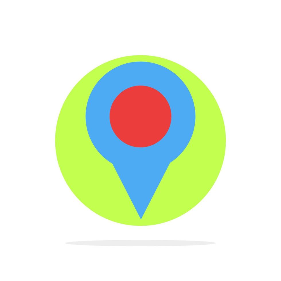 Location Map Marker Pin Abstract Circle Background Flat color Icon vector