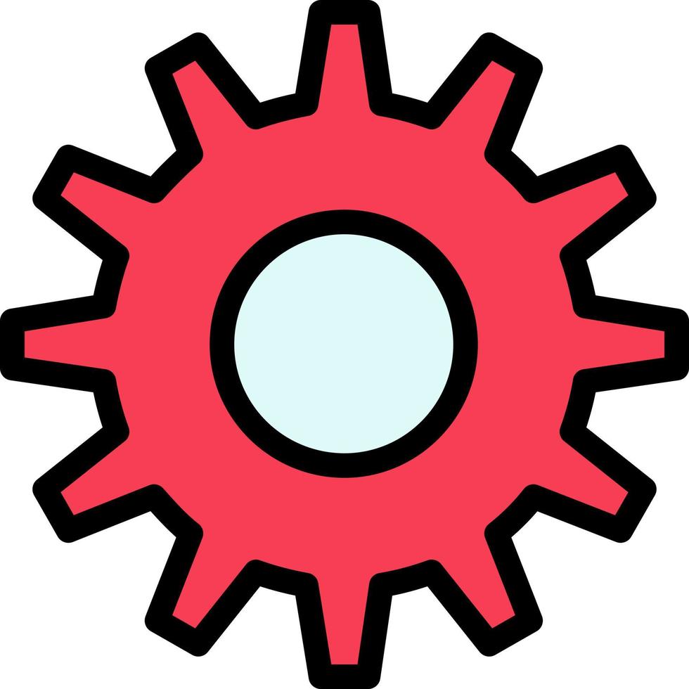 Cog Gear Setting  Flat Color Icon Vector icon banner Template