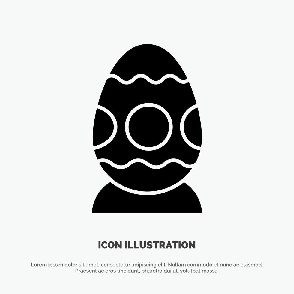 Decoration Easter Easter Egg Egg solid Glyph Icon vector