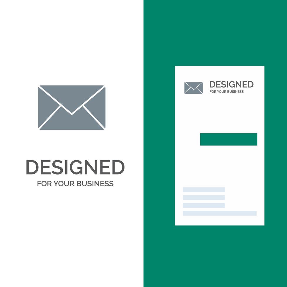 Email Mail Message Sms Grey Logo Design and Business Card Template vector