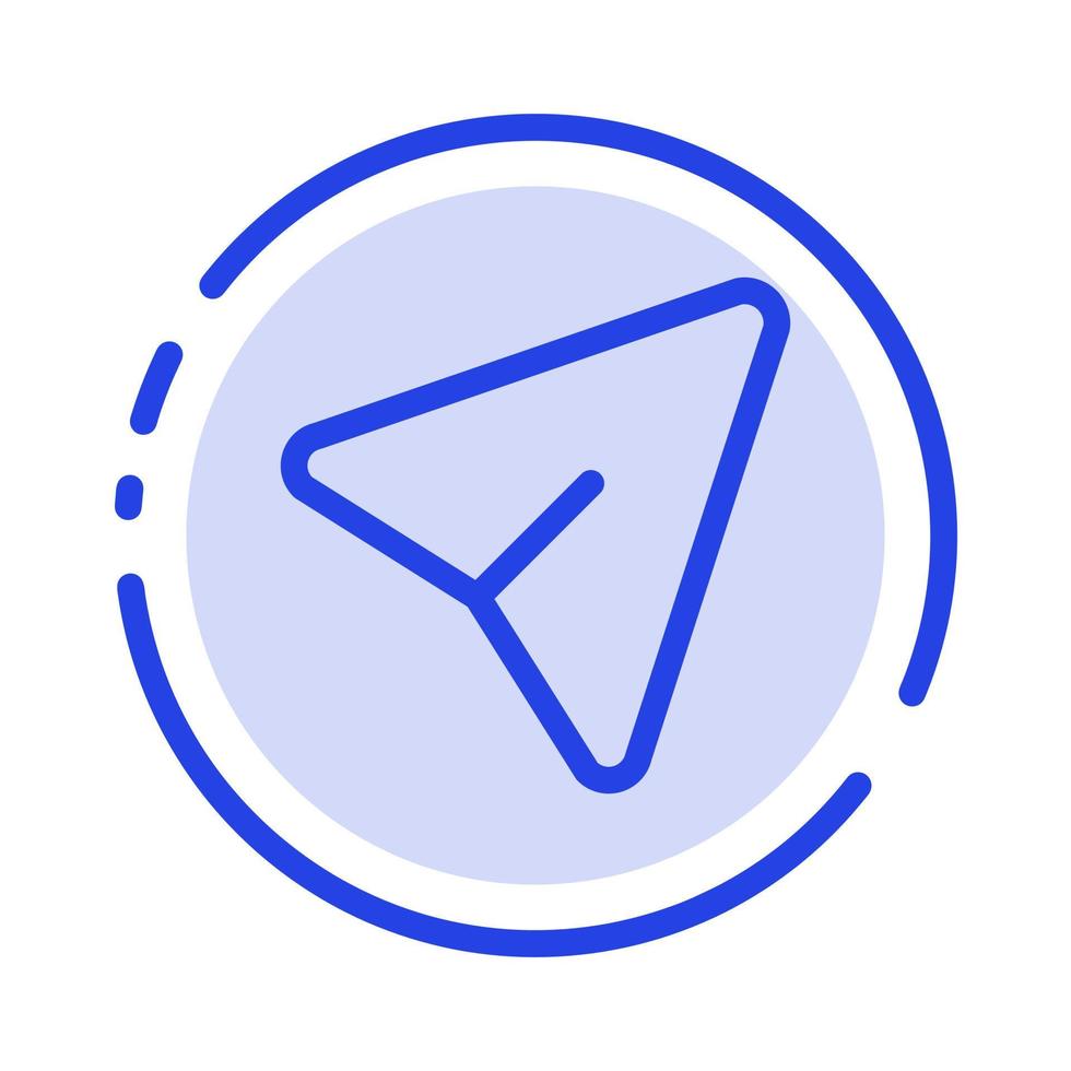 Arrow Pin Mouse Computer Blue Dotted Line Line Icon vector