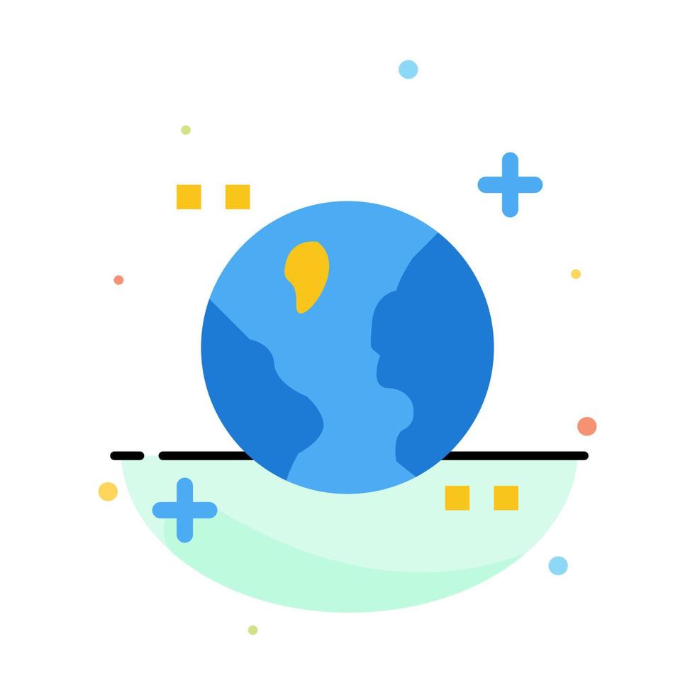 Astronomy Earth Space Abstract Flat Color Icon Template vector