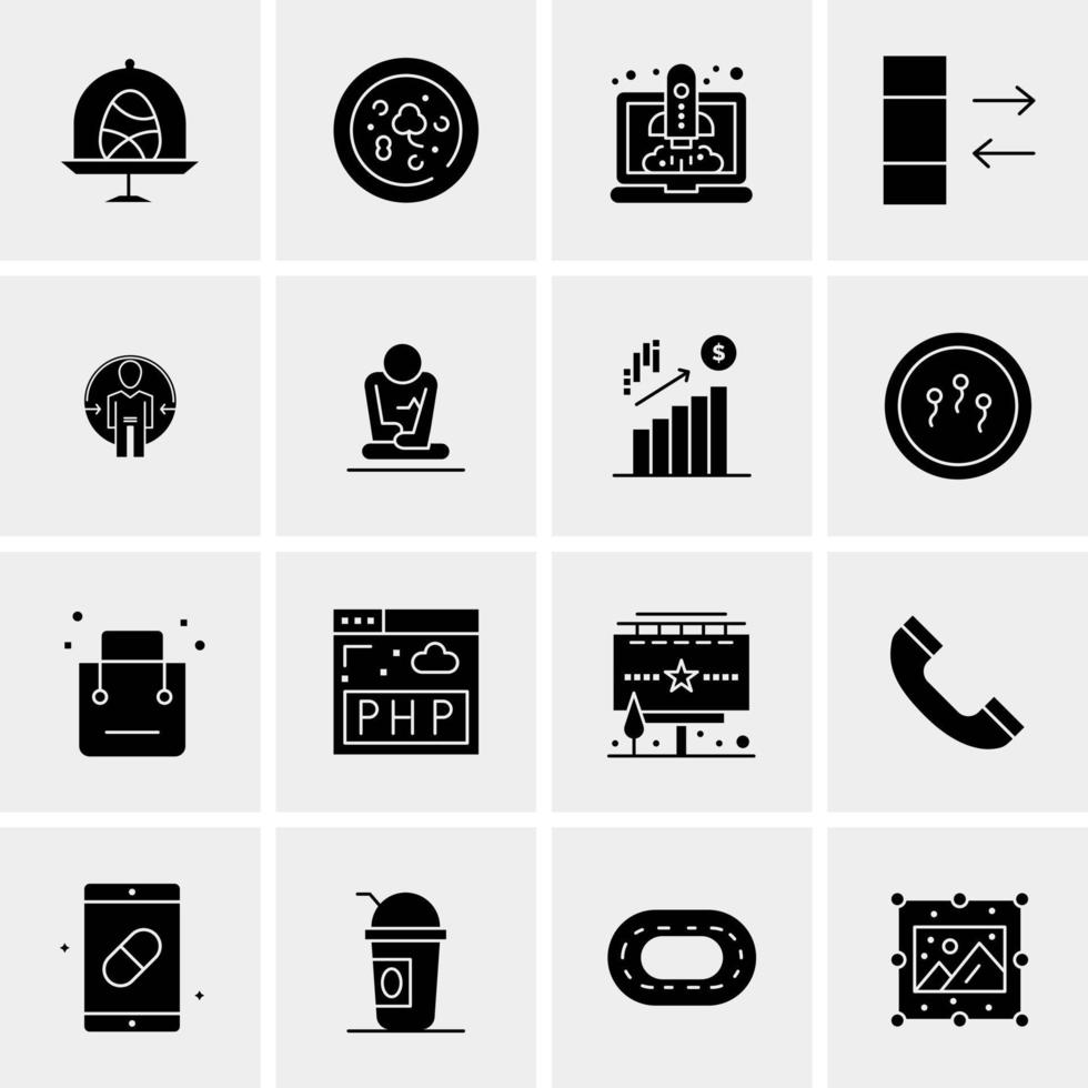 16 Universal Business Icons Vector Creative Icon Illustration to use in web and Mobile Related project