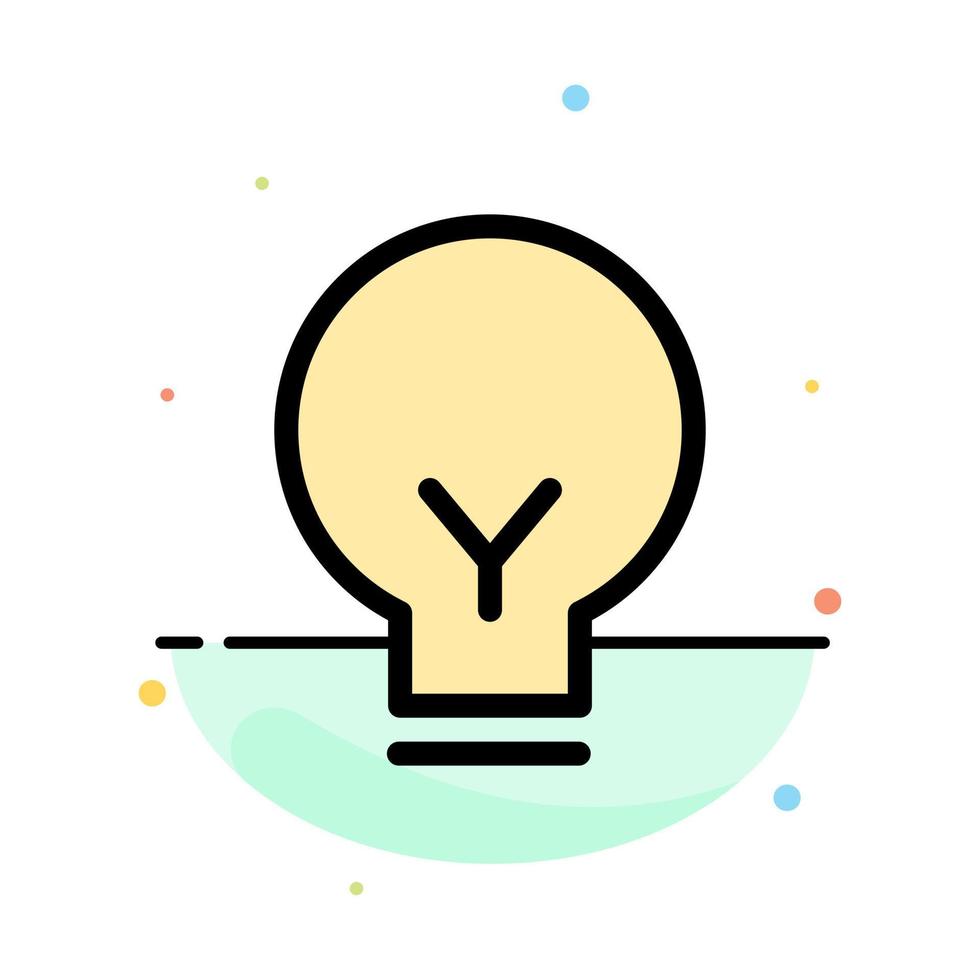 Light Bulb Basic Ui Abstract Flat Color Icon Template vector