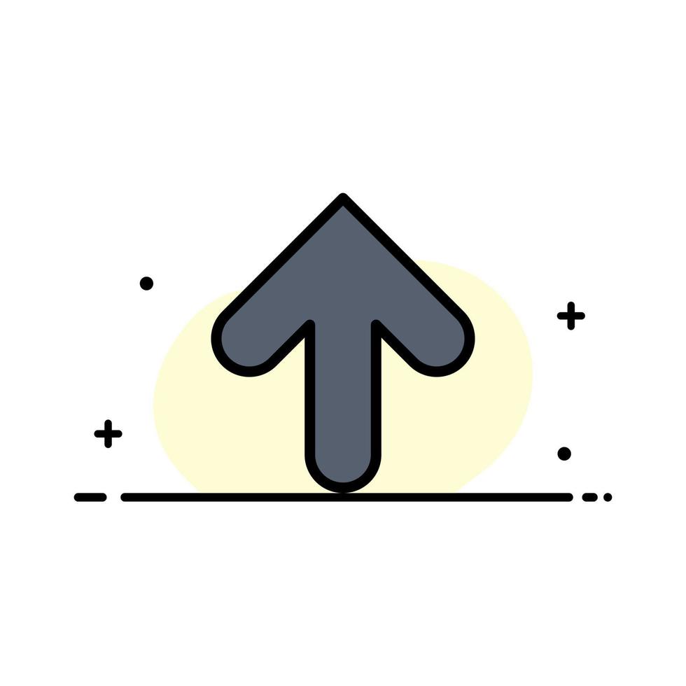 Arrow Arrow Up Upload  Business Flat Line Filled Icon Vector Banner Template