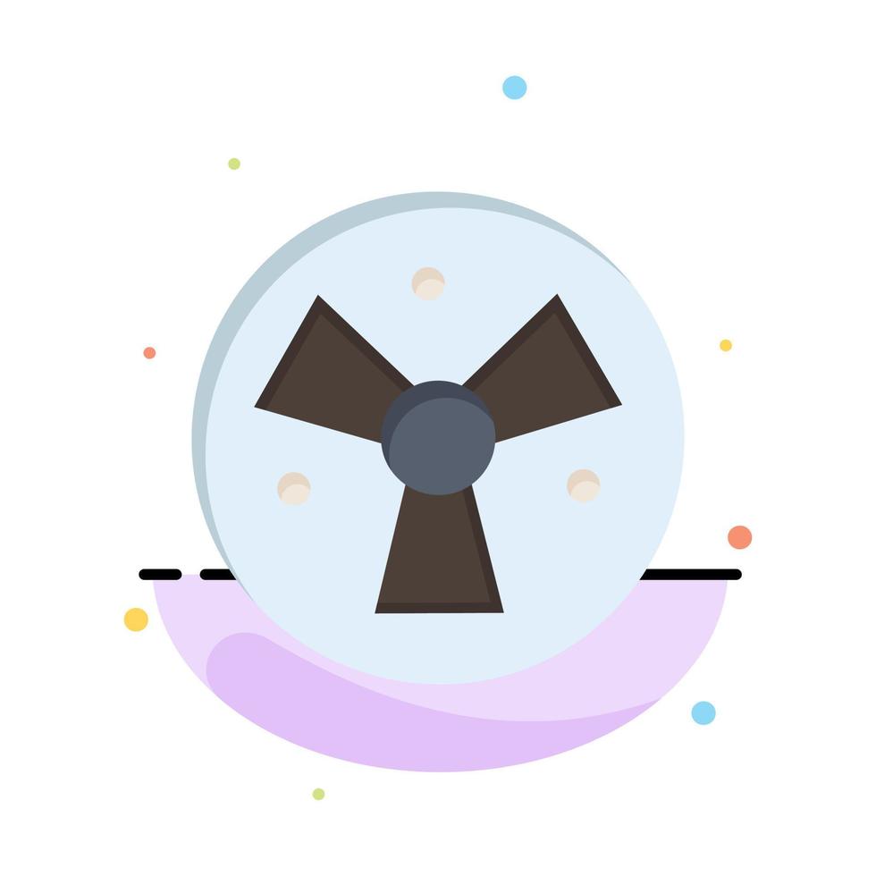 Radiation Warning Medical Fan Abstract Flat Color Icon Template vector