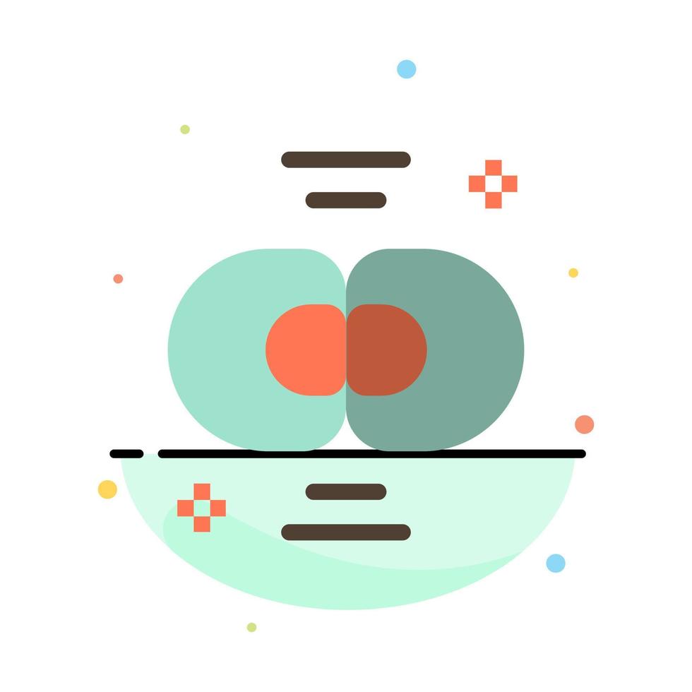 Biochemistry Biology Cell Chemistry Division Abstract Flat Color Icon Template vector