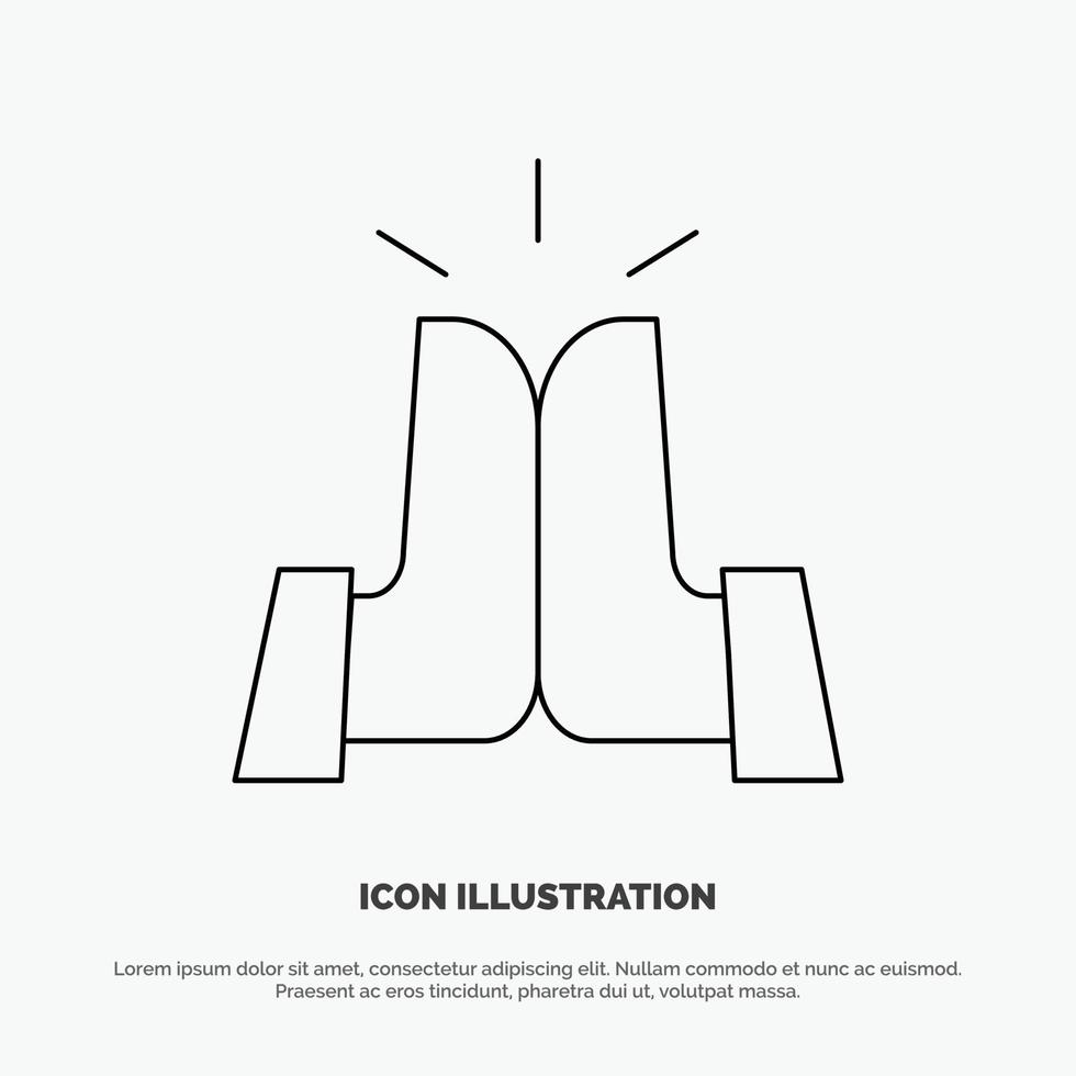 Best Five Friends High Line Icon Vector