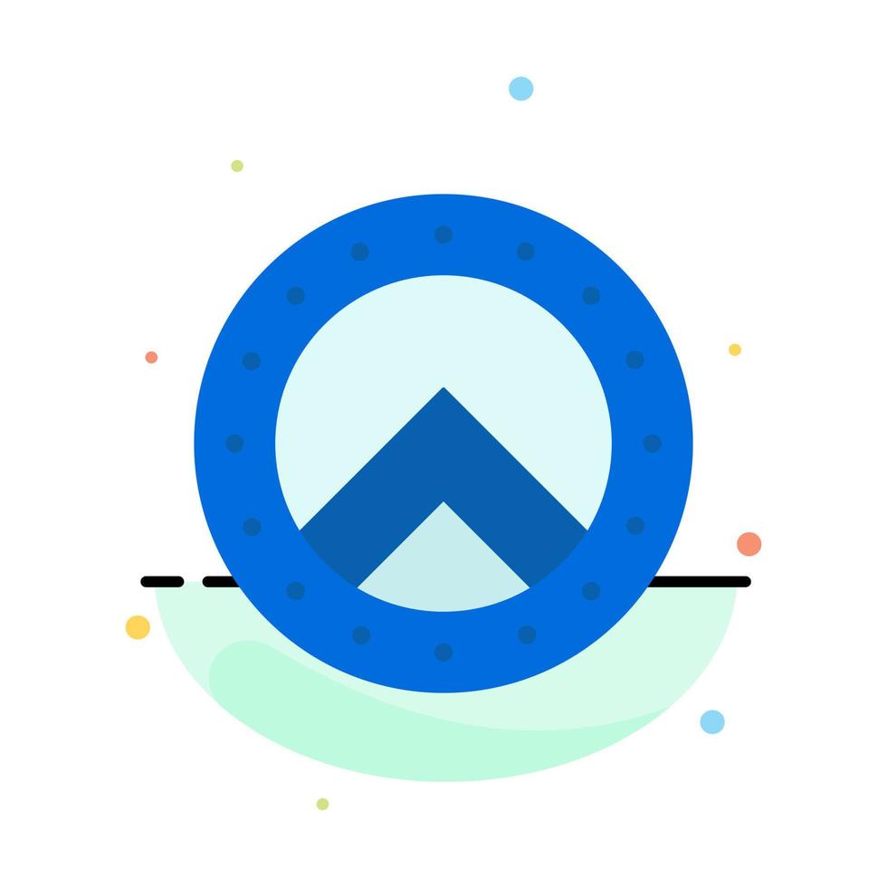 Shield Security Greece Abstract Flat Color Icon Template vector