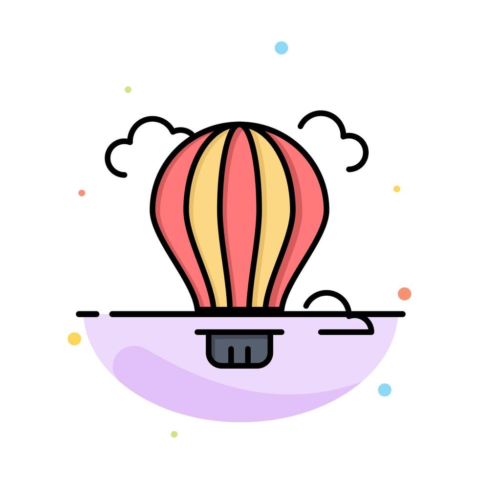 Balloon Air Air Hot Abstract Flat Color Icon Template vector