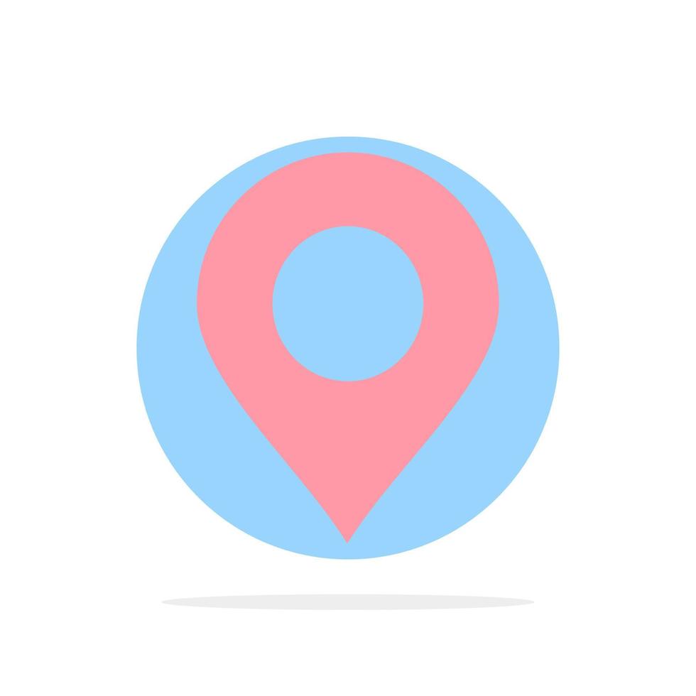 Location Marker Pin Abstract Circle Background Flat color Icon vector