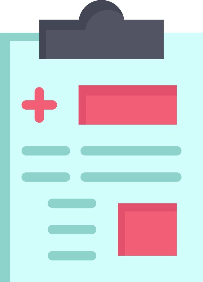 Report Record Health Healthcare  Flat Color Icon Vector icon banner Template