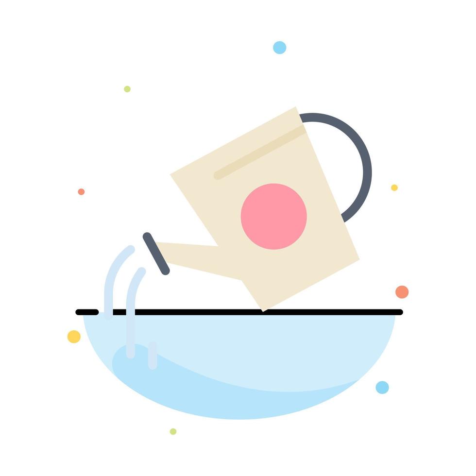 Water Tank Beverage Bottle Tank Water Abstract Flat Color Icon Template vector