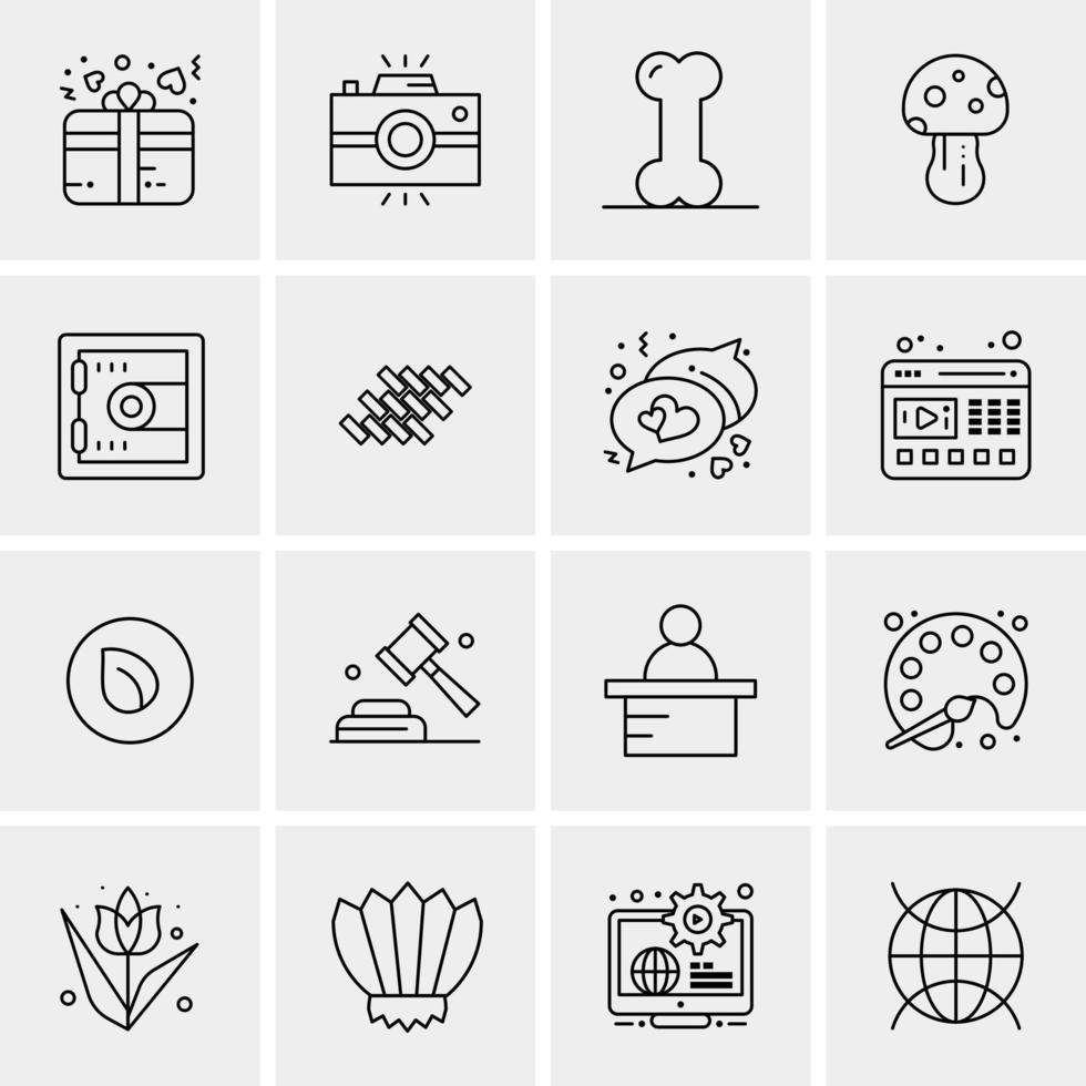 16 Universal Business Icons Vector Creative Icon Illustration to use in web and Mobile Related project