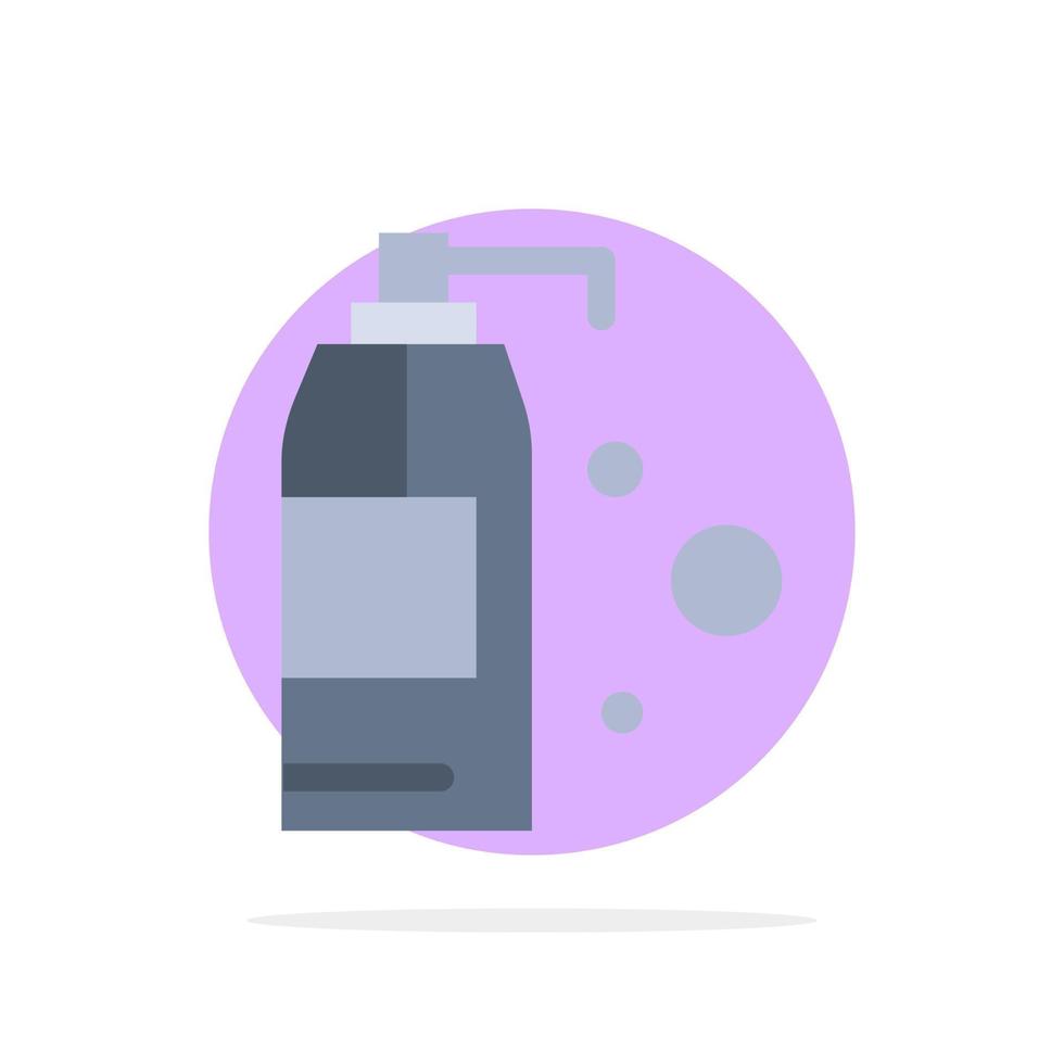 icono de color plano de fondo de círculo abstracto de producto de detergente de limpieza vector