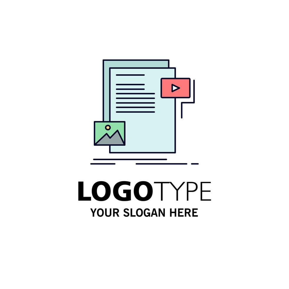 data document file media website Flat Color Icon Vector