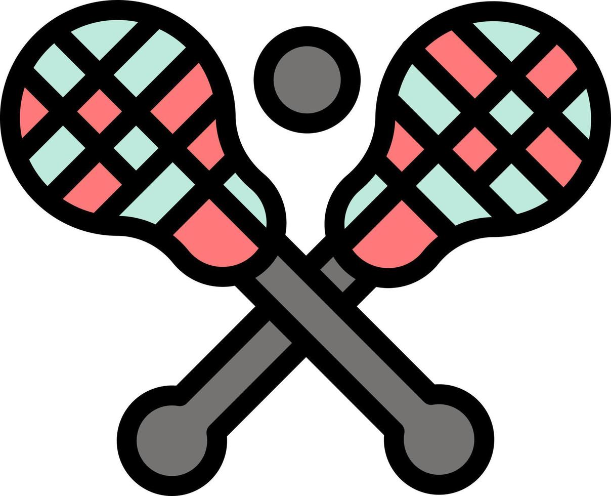 crosse lacrosse palo palos color plano icono vector icono banner plantilla