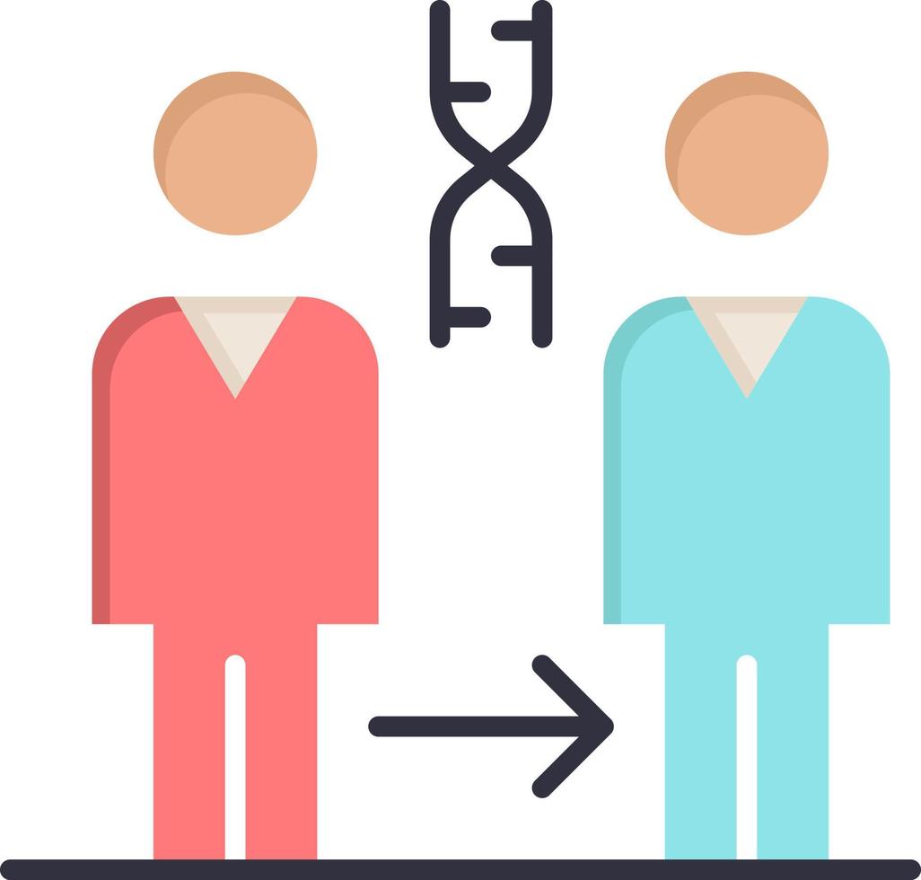 clonación de adn paciente hospital salud color plano icono vector icono banner plantilla