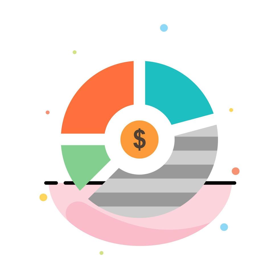 Chart Analysis Bar Business Graph Seo Statistics Abstract Flat Color Icon Template vector