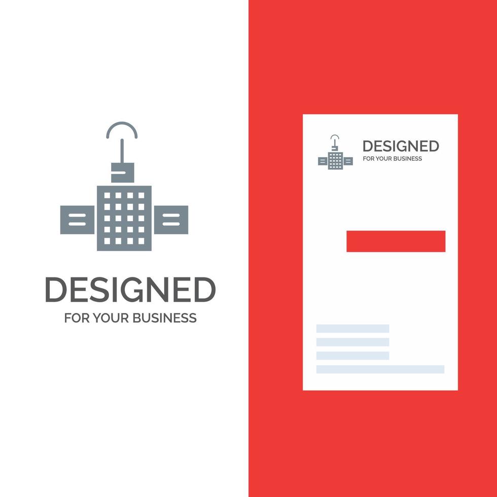 Gps Navigation Satellite Grey Logo Design and Business Card Template vector