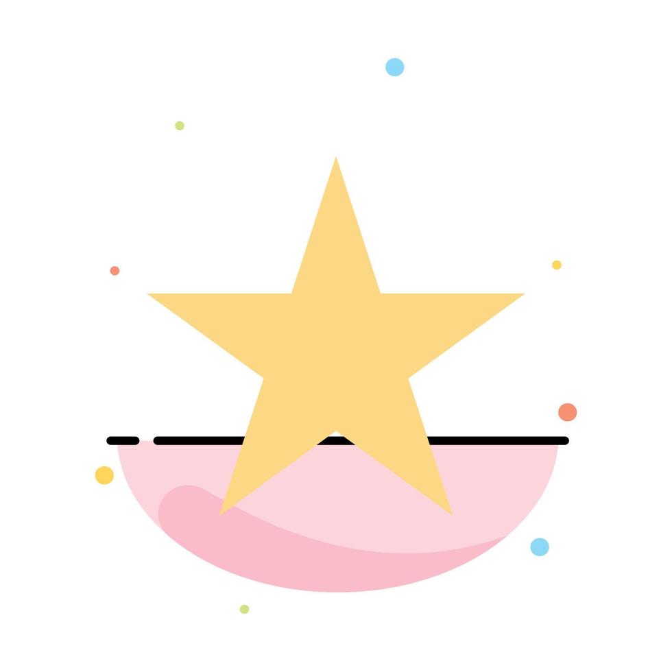 Bookmark Star Media Abstract Flat Color Icon Template vector