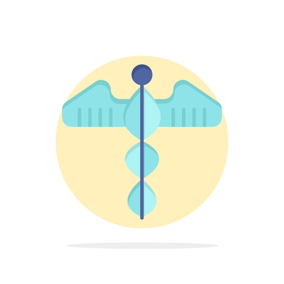 Medical Symbol Heart Health Care Abstract Circle Background Flat color Icon vector