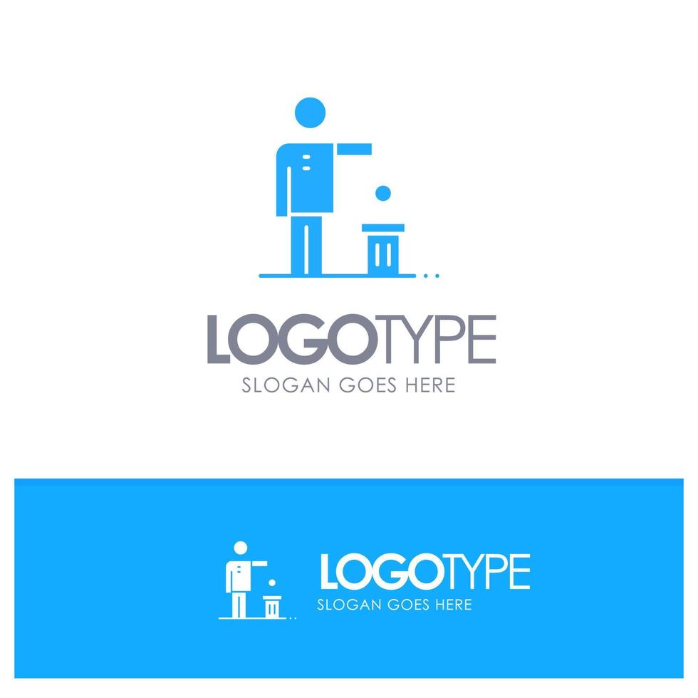 Bad Idea Ideas Recycling Thought Blue Solid Logo with place for tagline vector