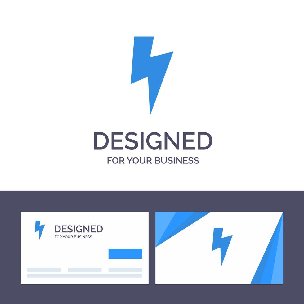 Creative Business Card and Logo template Power Basic Ui Vector Illustration