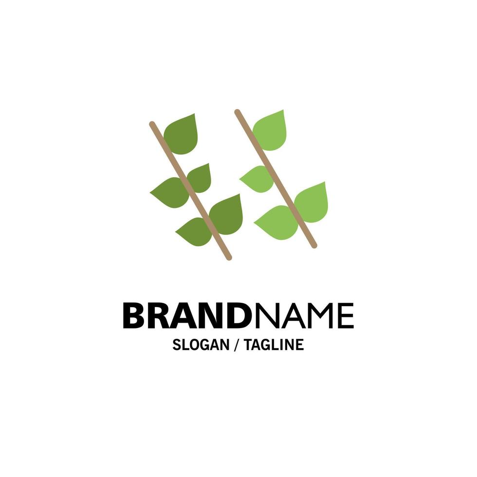 Ecology Leaf Nature Spring Business Logo Template Flat Color vector