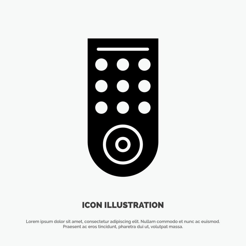 Control Remote TV solid Glyph Icon vector