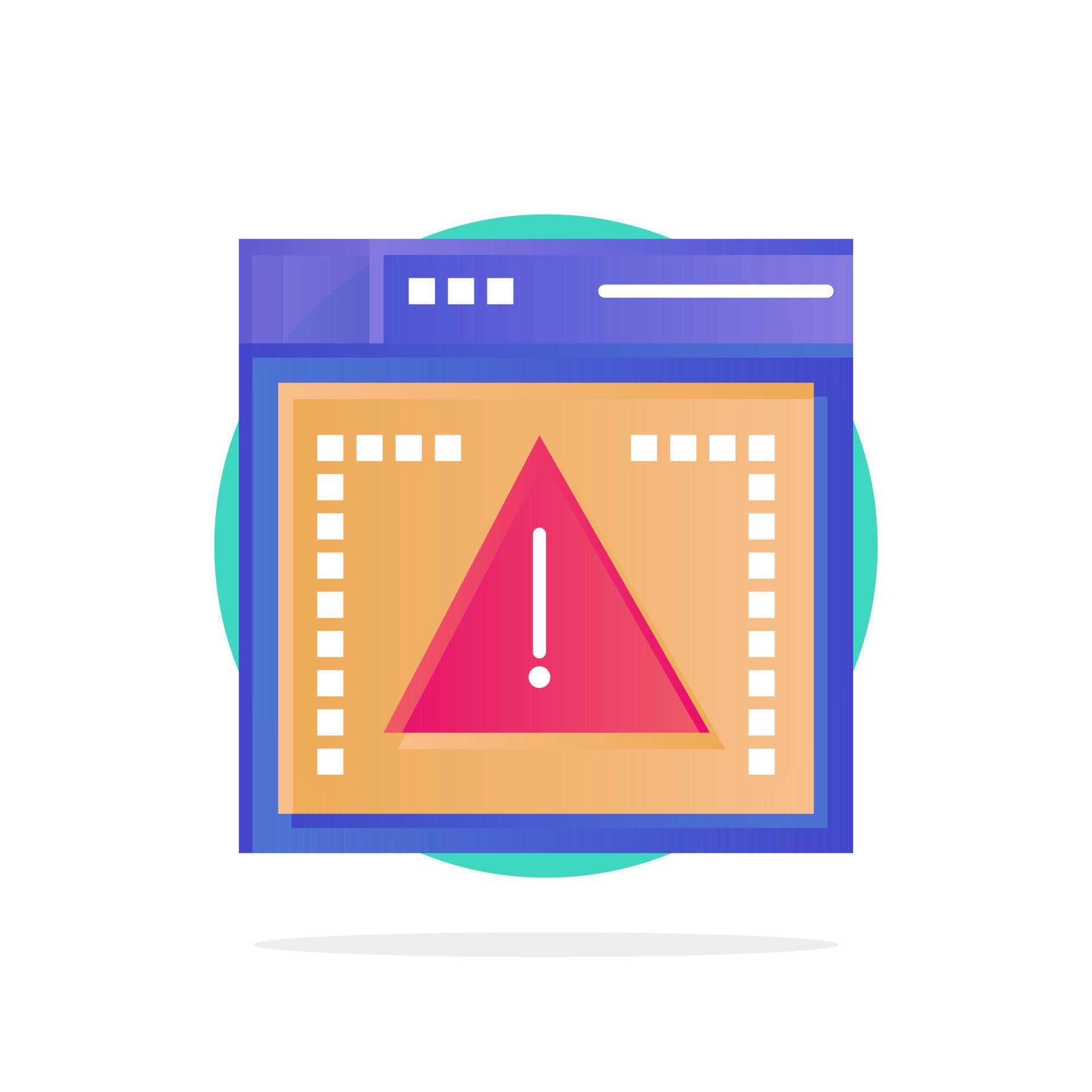 Computing Coding Error Abstract Circle Background Flat color Icon ...