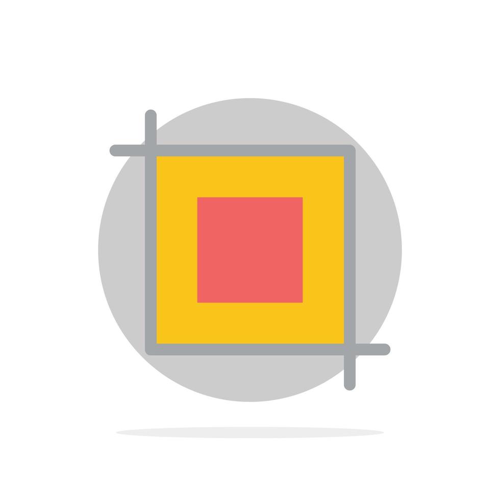 Crop Tool Transform Abstract Circle Background Flat color Icon vector
